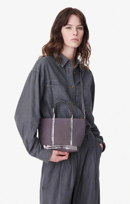 Sac Cabas XS Toile Zip Anthracite