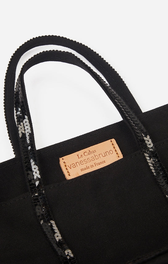 Sac Cabas XS Toile Zip Noir