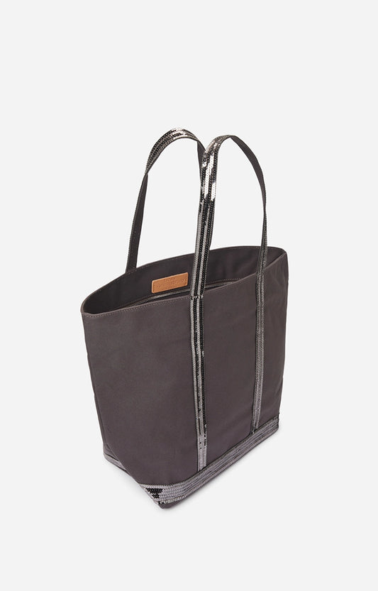 Sac Cabas L Toile Anthracite