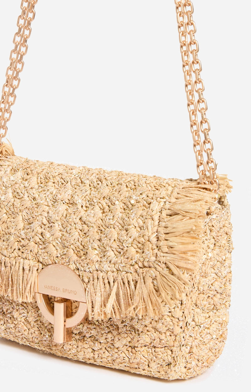 Sac Moon MM Raphia Paillettes