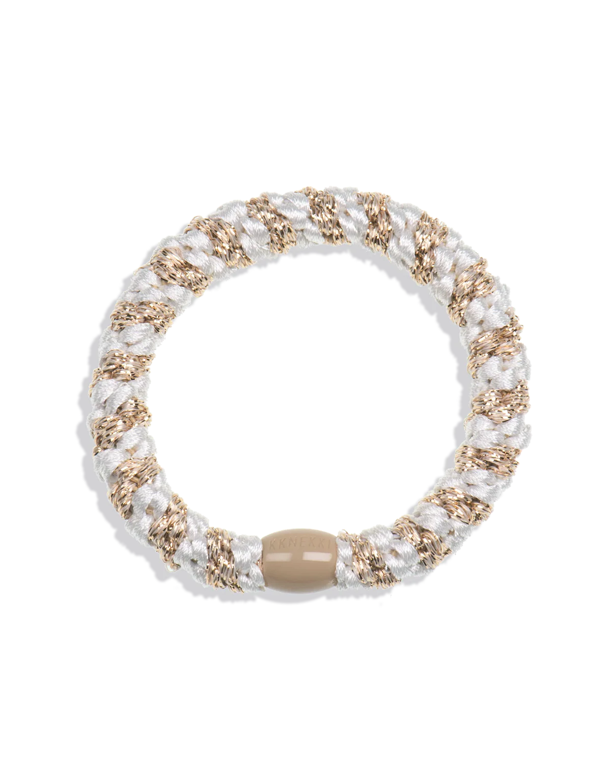 Elastique Kknekki White Beige Glitter Stripe