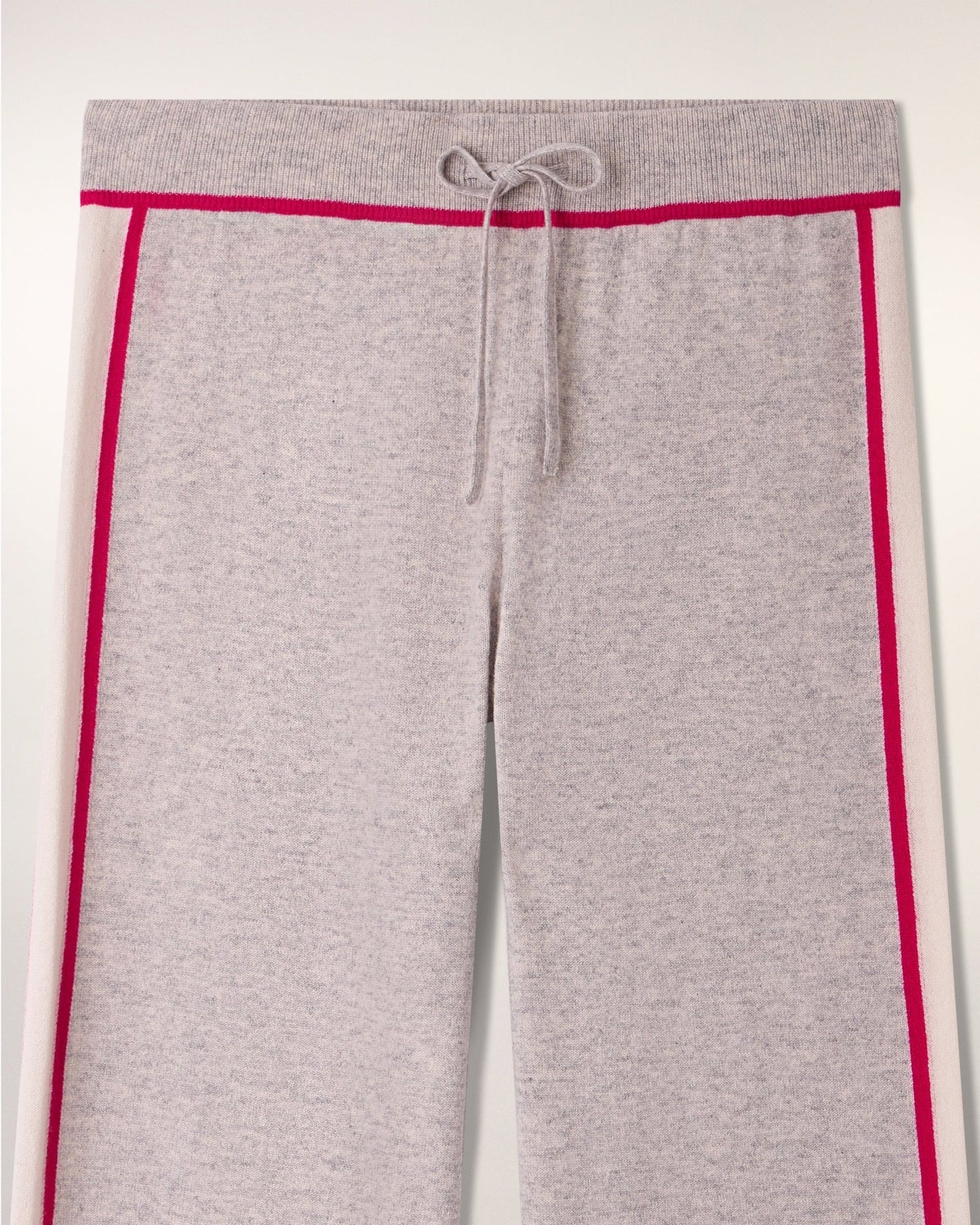 Jogging Large Bandes Gris Chiné Clair