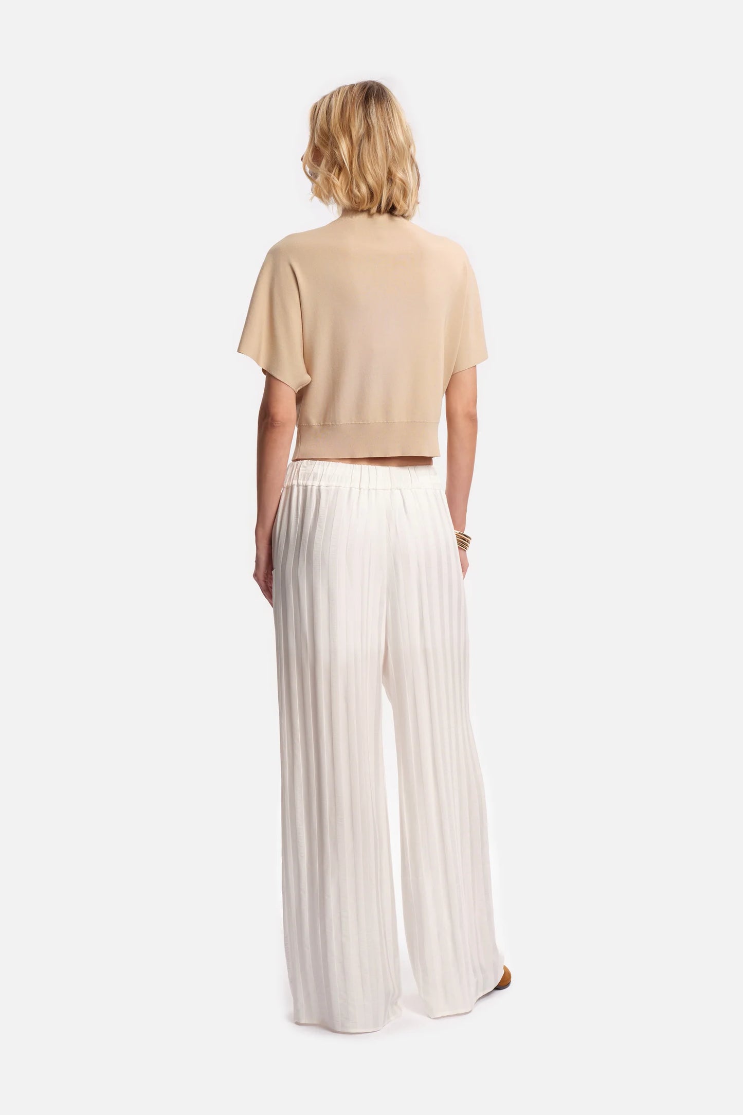 Pantalon Ned Viscose White