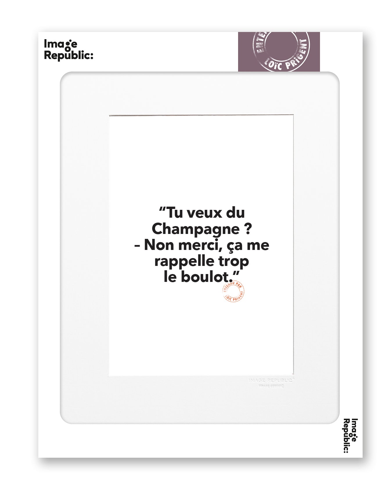 Affiche 30x40 L.Prigent - Tu Veux Du Champagne