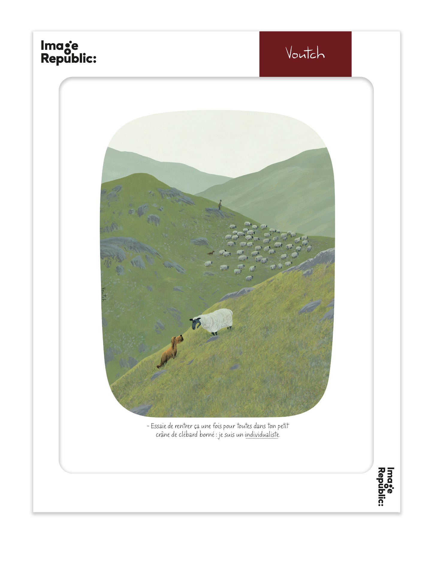 Affiche 30x40 Voutch - Mouton Individualiste