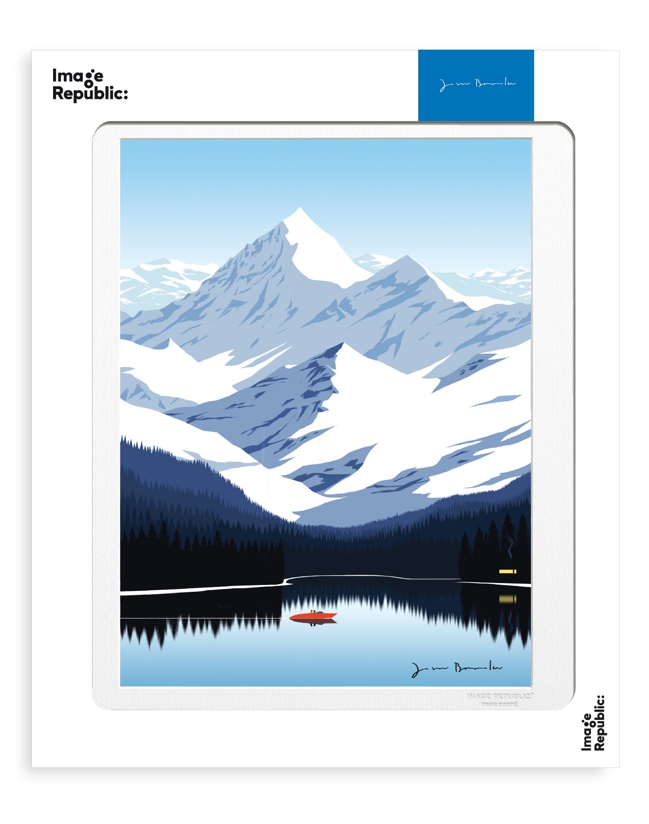 Affiche 30x40 J.Brooks - Cabine En Montagne