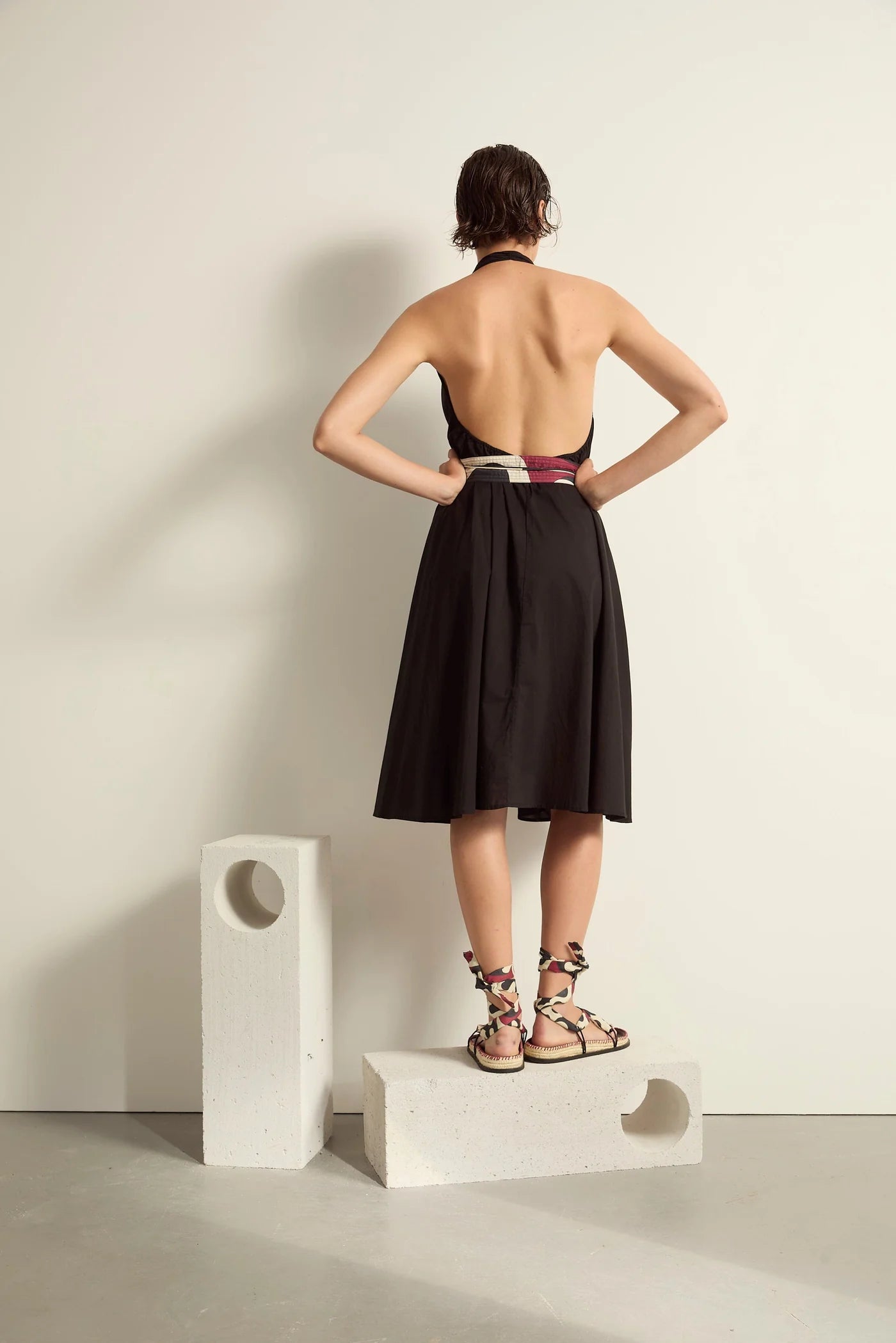 Robe Aline Mi Long Black