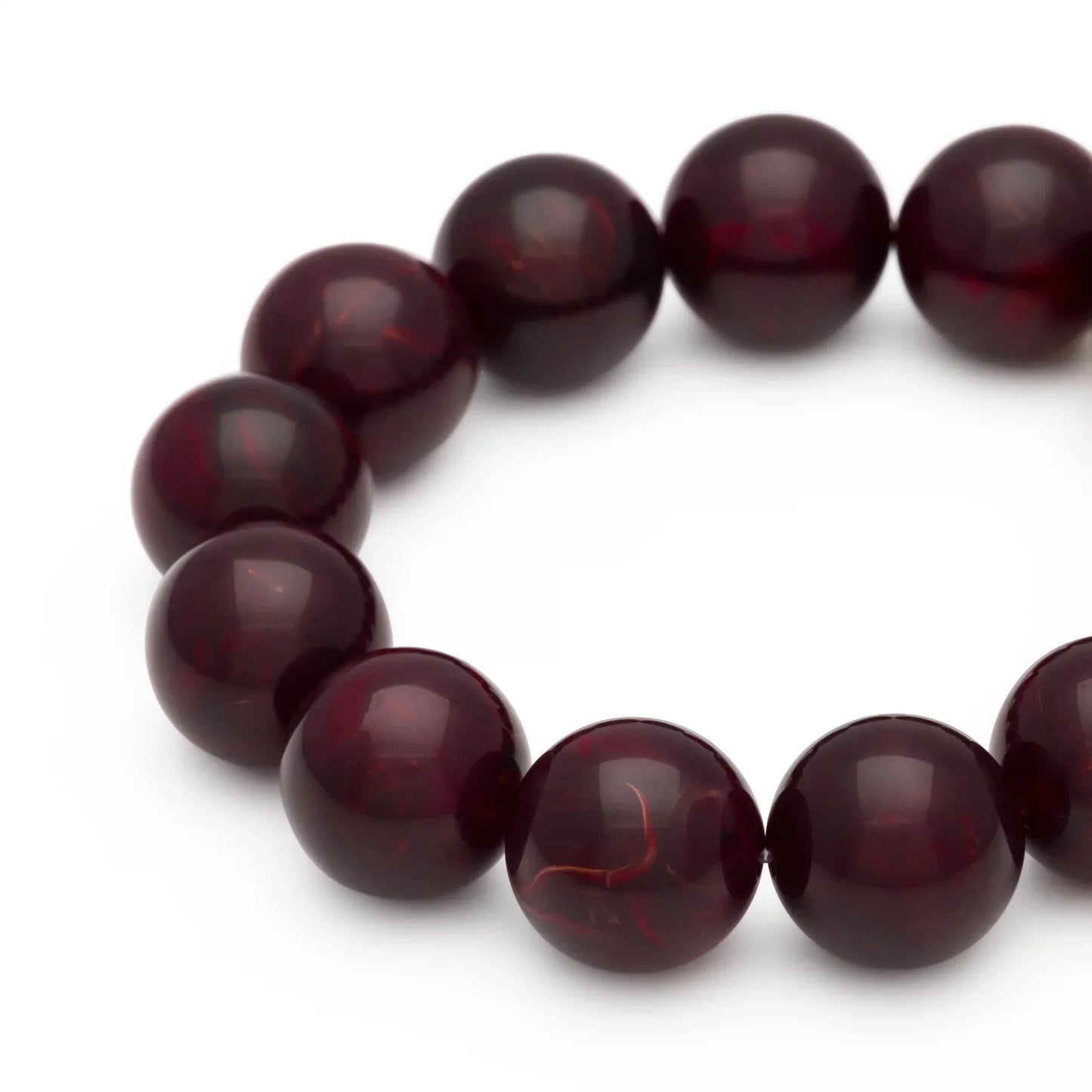 Bracelet Beads Flex Bordeaux Marble