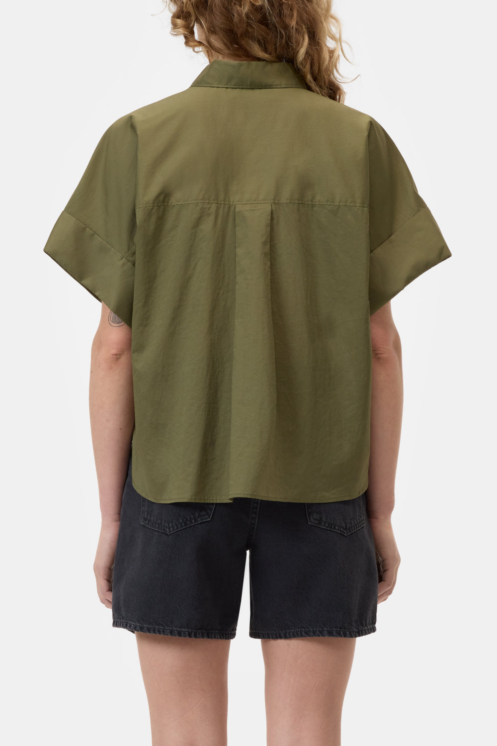 Chemise Turn Up Hunter Green