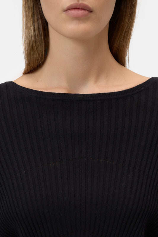 Pull Manches Chauve Souris Noir