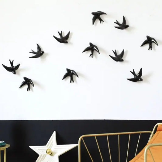 Hirondelle Volage Emaille Noir