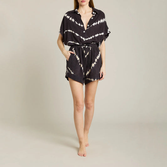 Chemise Corinthe Tie Dye Black Navy