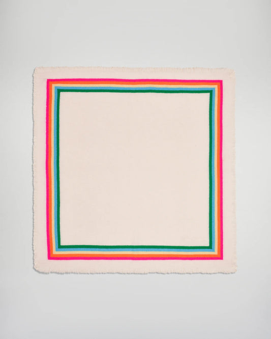 Foulard Bandes Multico Ecru