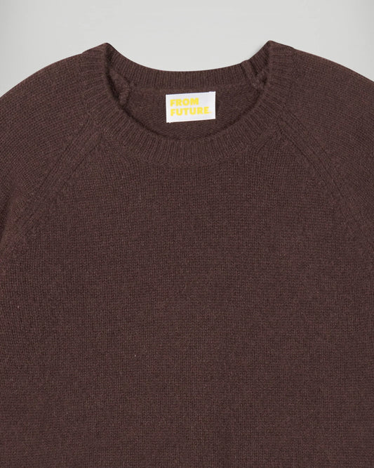 Pull Col Rond Chocolat