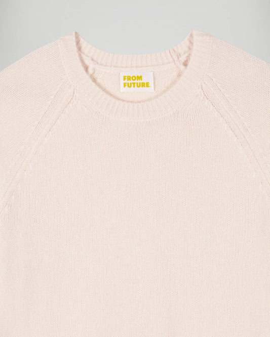 Pull Col Rond Ecru