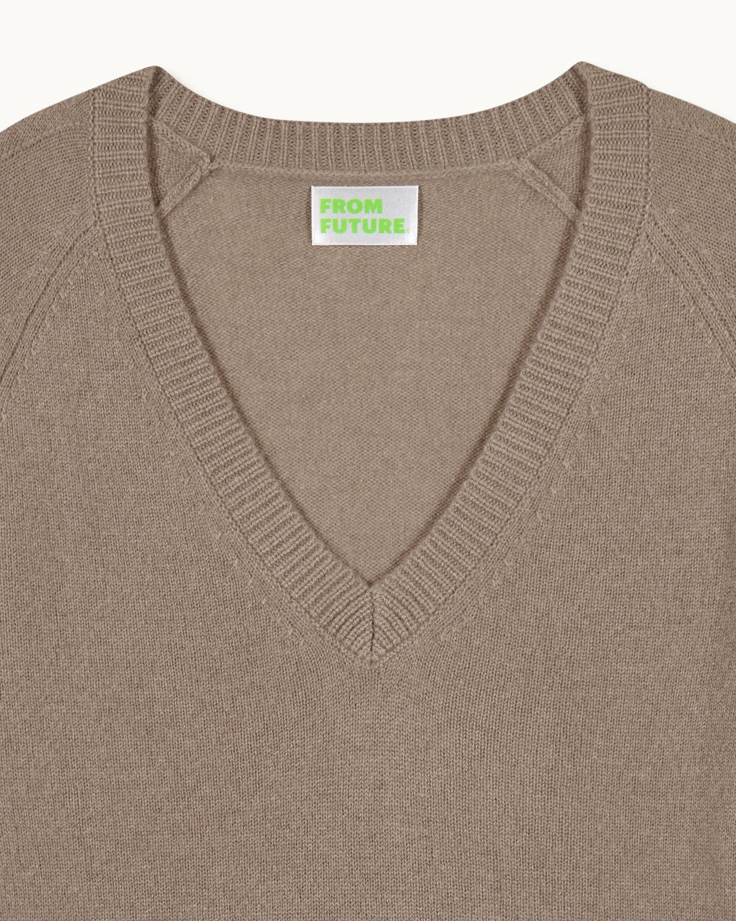 Pull Col V Oversize Tropical Taupe