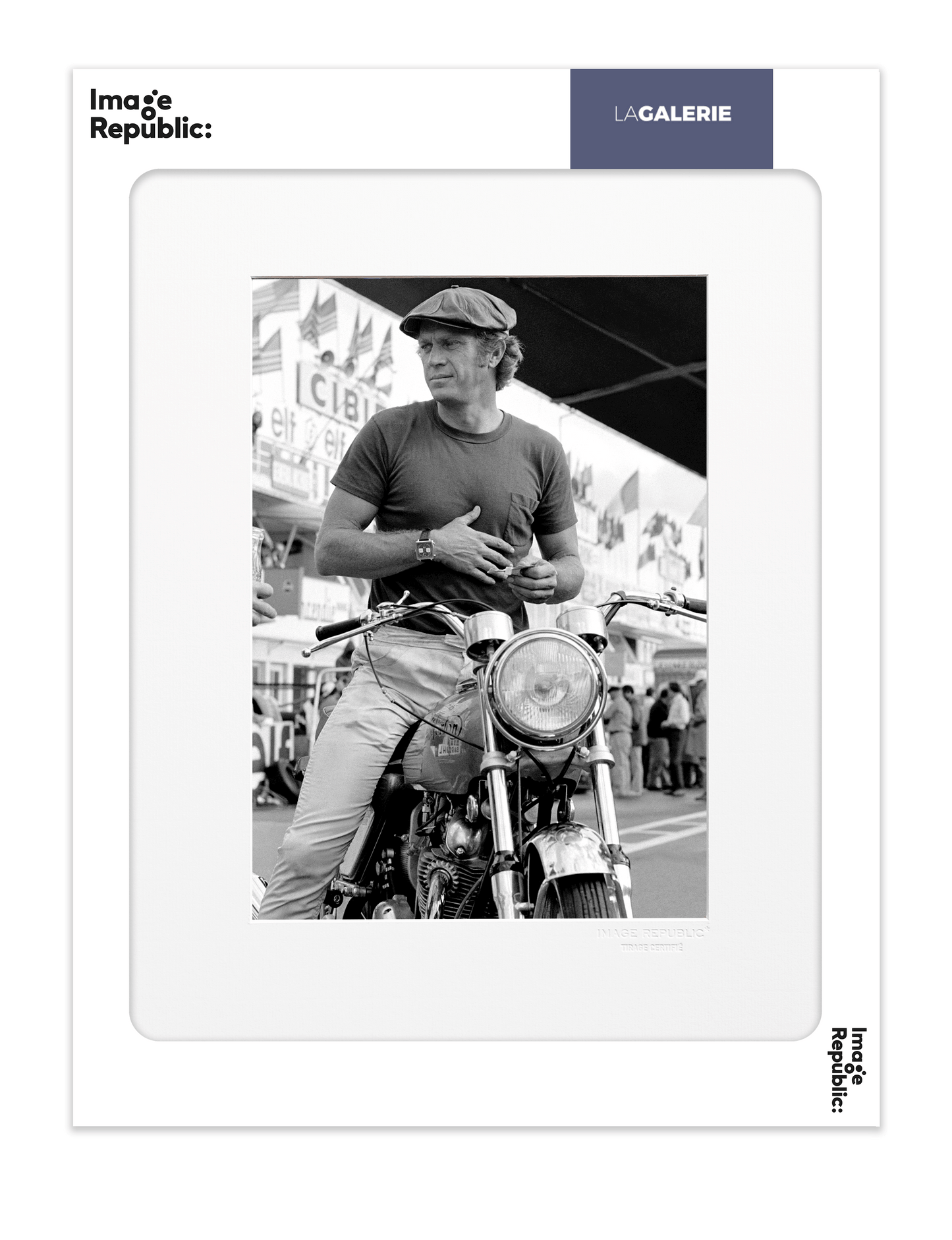 Affiche 56x76 Steve Mcqueen Moto