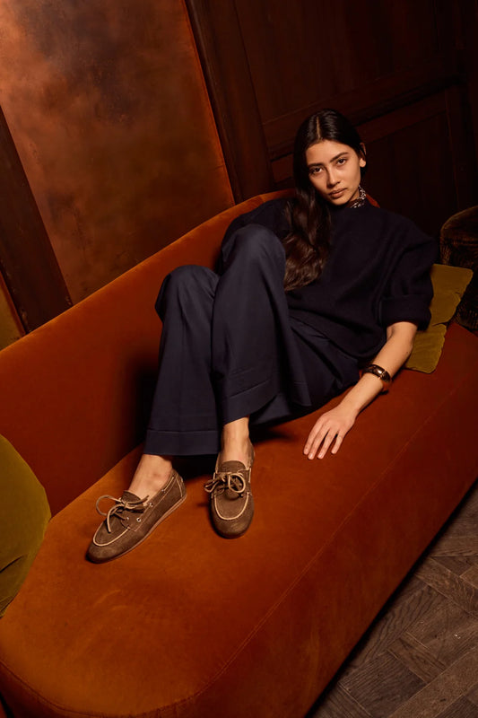 Mocassins Bateau Daim Dark Brown