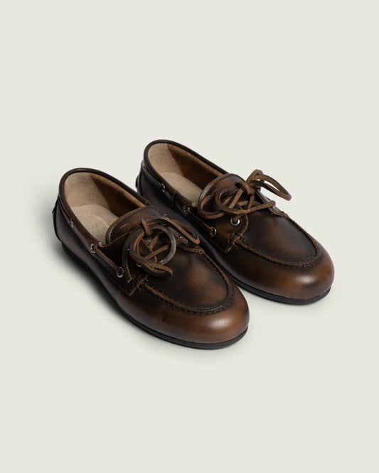 Mocassins Bateau Cuir Coffee