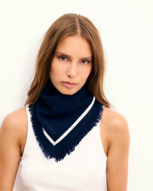 Foulard Bicolore Navy