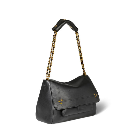 Sac Lulu M Veau Noir Brass