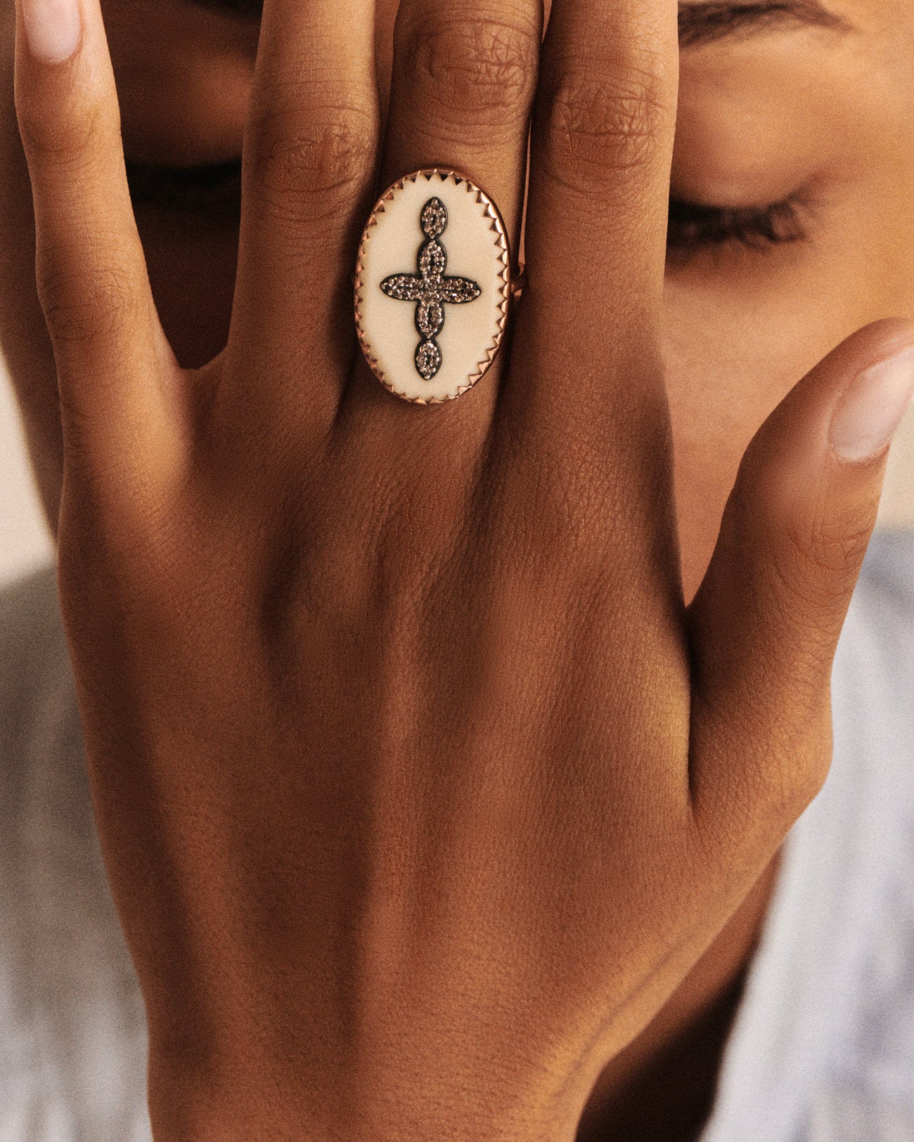 Bague Bowie N°3 Diamant Blanc