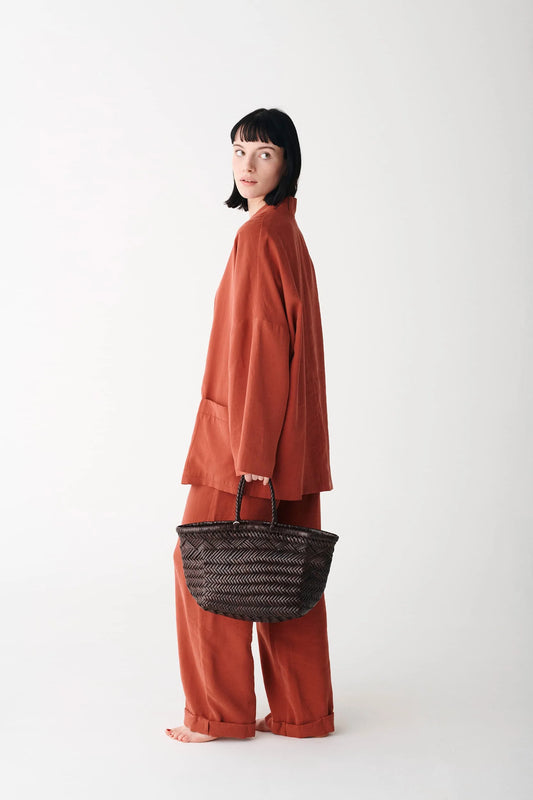 Sac Bamboo Triple Jump Small 6 Lines Dark Brown