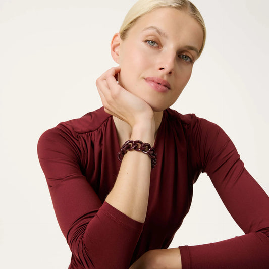 Bracelet Mini Flat Bordeaux Marble