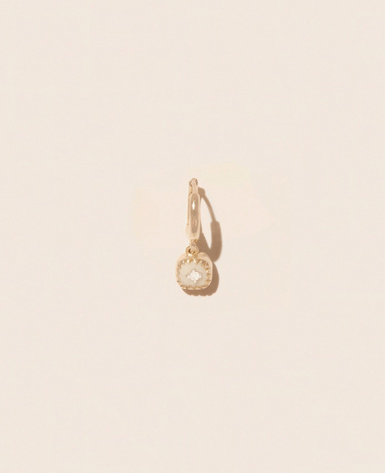 Boucle d'Oreille Pierrot Blanc