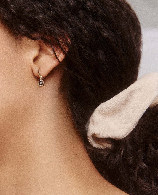 Boucle d'Oreille Pierrot Noir