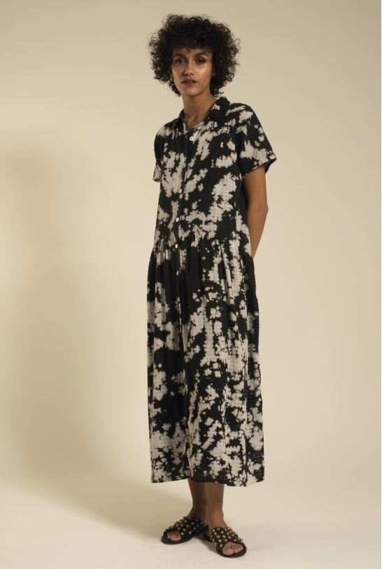 Robe Chris Tie & Dye Noir