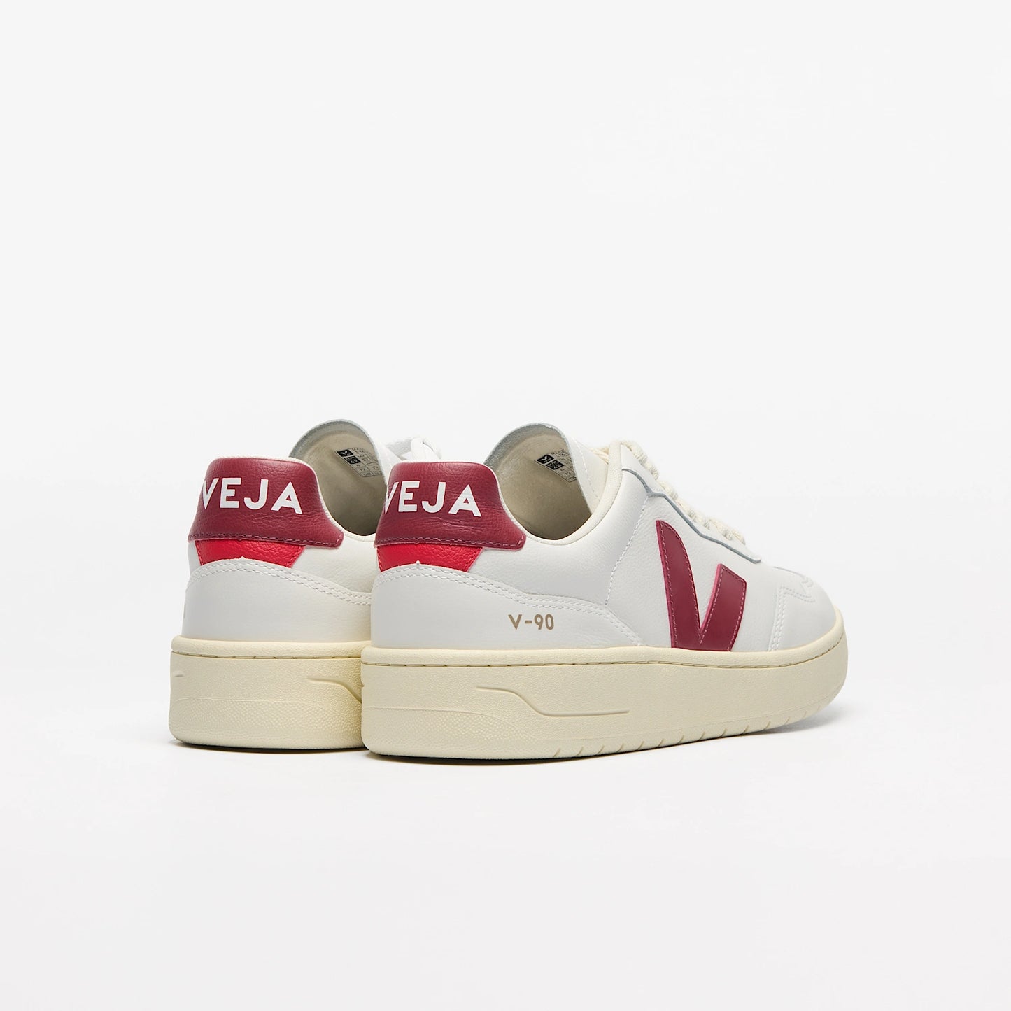 Basket V-90 Leather White Marsala