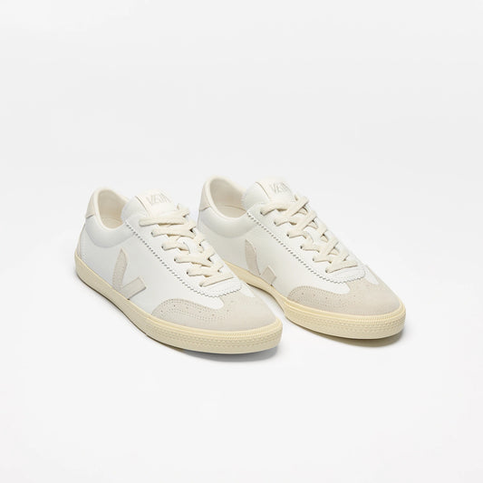 Basket Volley Leather White Natural