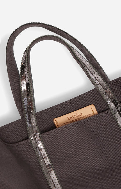 Sac Cabas XS Toile Zip Anthracite