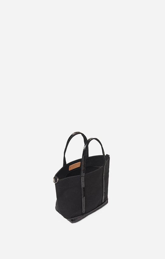 Sac Cabas XS Toile Zip Noir