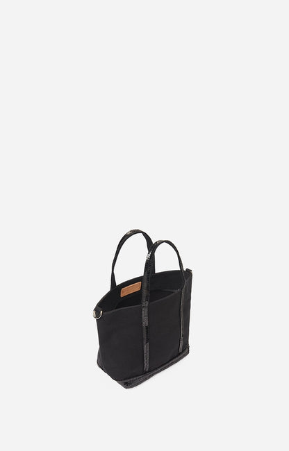 Sac Cabas XS Toile Zip Noir