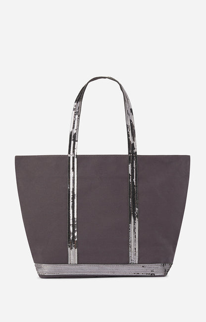 Sac Cabas L Toile Anthracite