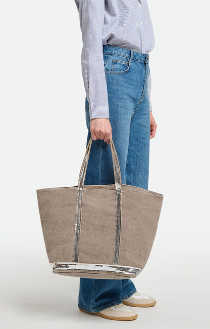 Sac Cabas L Lin Zip Calcaire