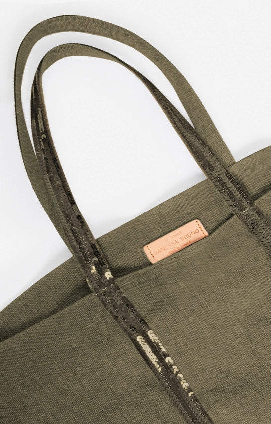 Sac Cabas L Lin Zip Kaki