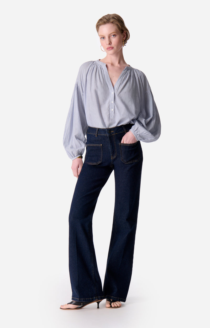 Chemise Nipoa Blanc Bleu