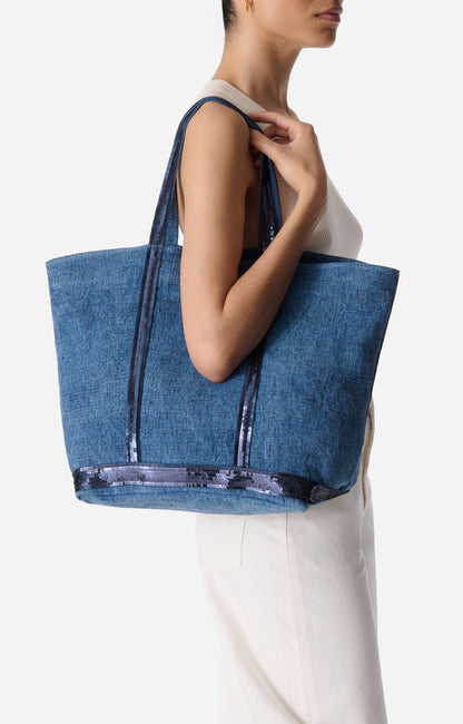 Sac Cabas L Lin Zip Indigo