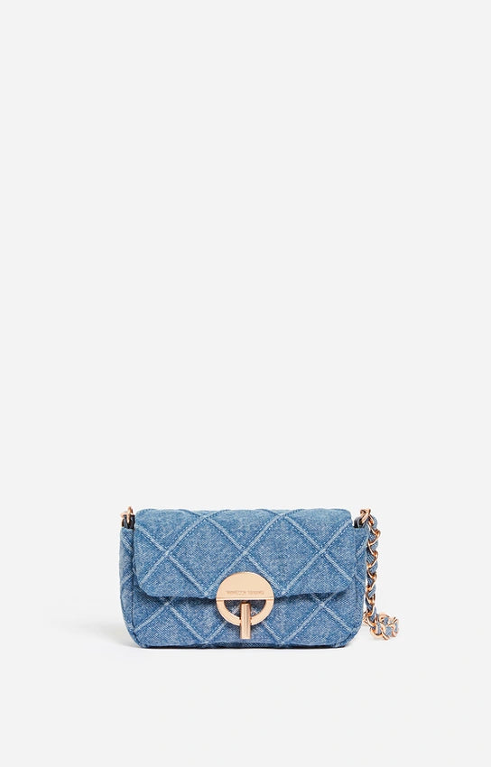 Sac Moon Nano Denim Bleu