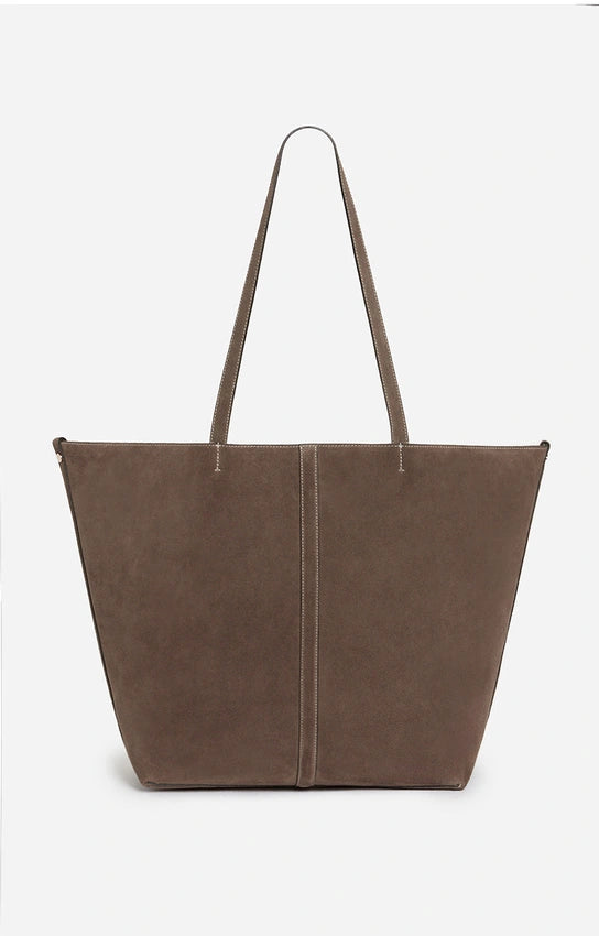 Cabas Daily Cuir Velours GM Taupe