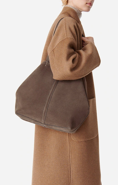 Cabas Daily Cuir Velours GM Taupe