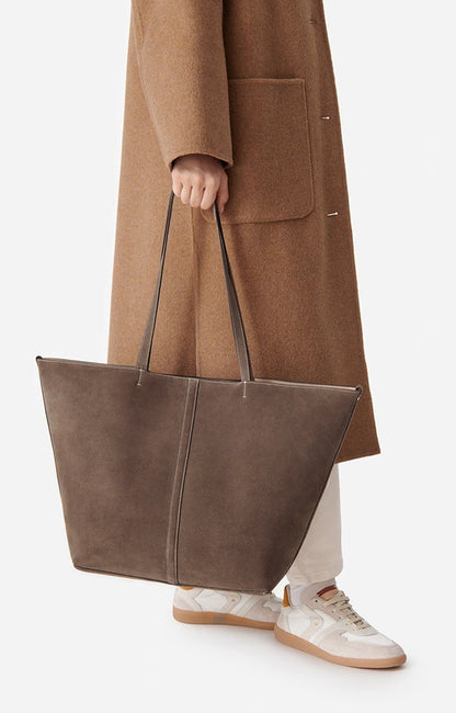 Cabas Daily Cuir Velours GM Taupe