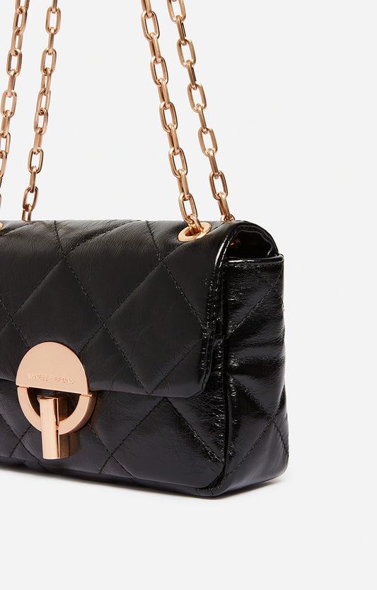 Sac Moon Nano Cuir Matelasse Noir