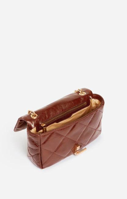 Sac Moon MM Cuir Matelasse Havane