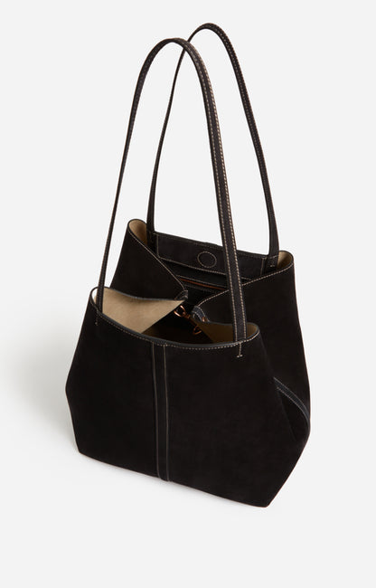 Cabas Daily Cuir Velours GM Noir