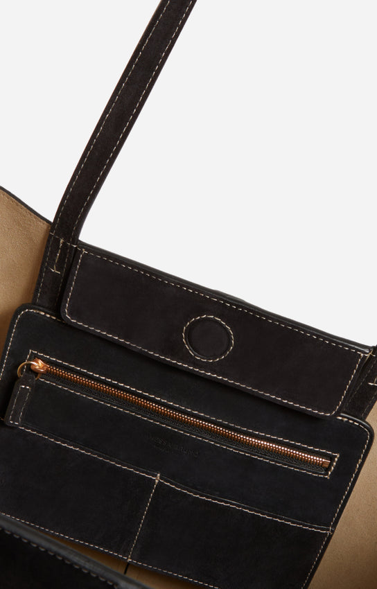 Cabas Daily Cuir Velours GM Noir