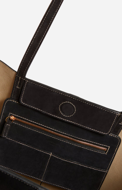 Cabas Daily Cuir Velours GM Noir